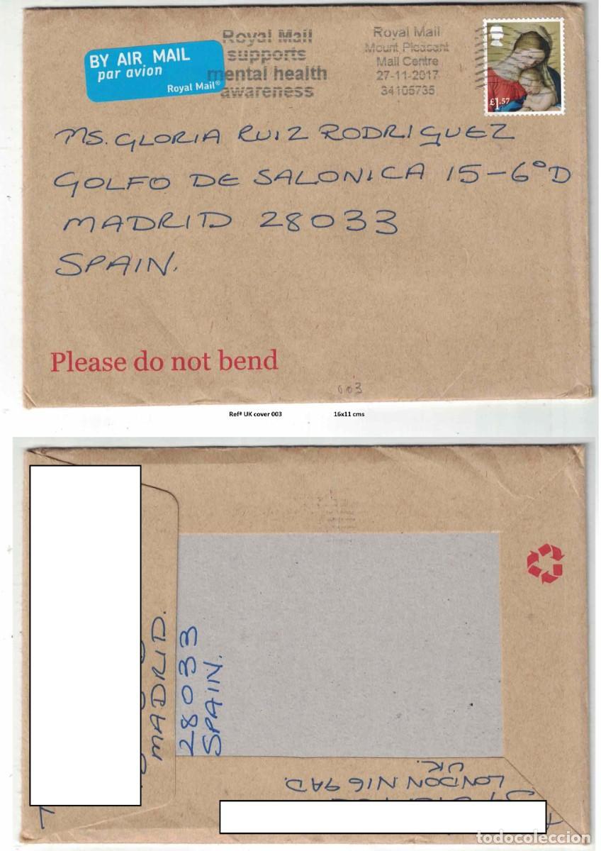 Sellos: UK cover sent from London to Spain