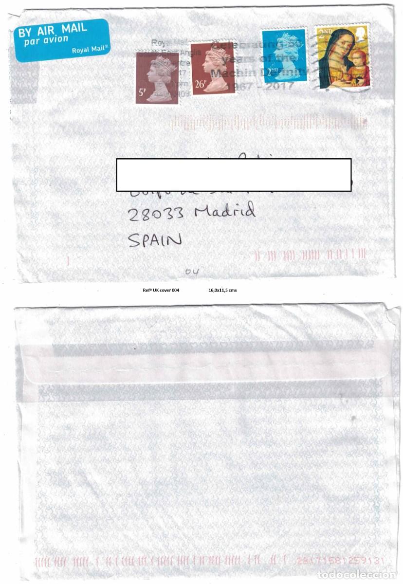 Sellos: UK cover sent to Madrid Spain