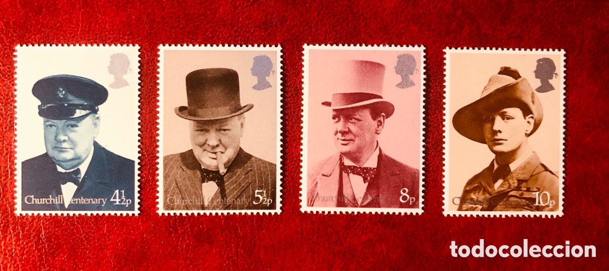Sellos: Bonita serie sellos Centenario Winston Churchill