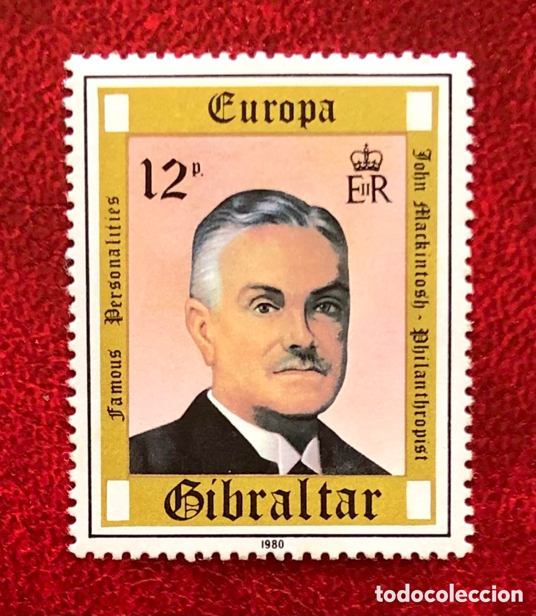 Sellos: Serie sellos Personajes Ilustres de Gibraltar