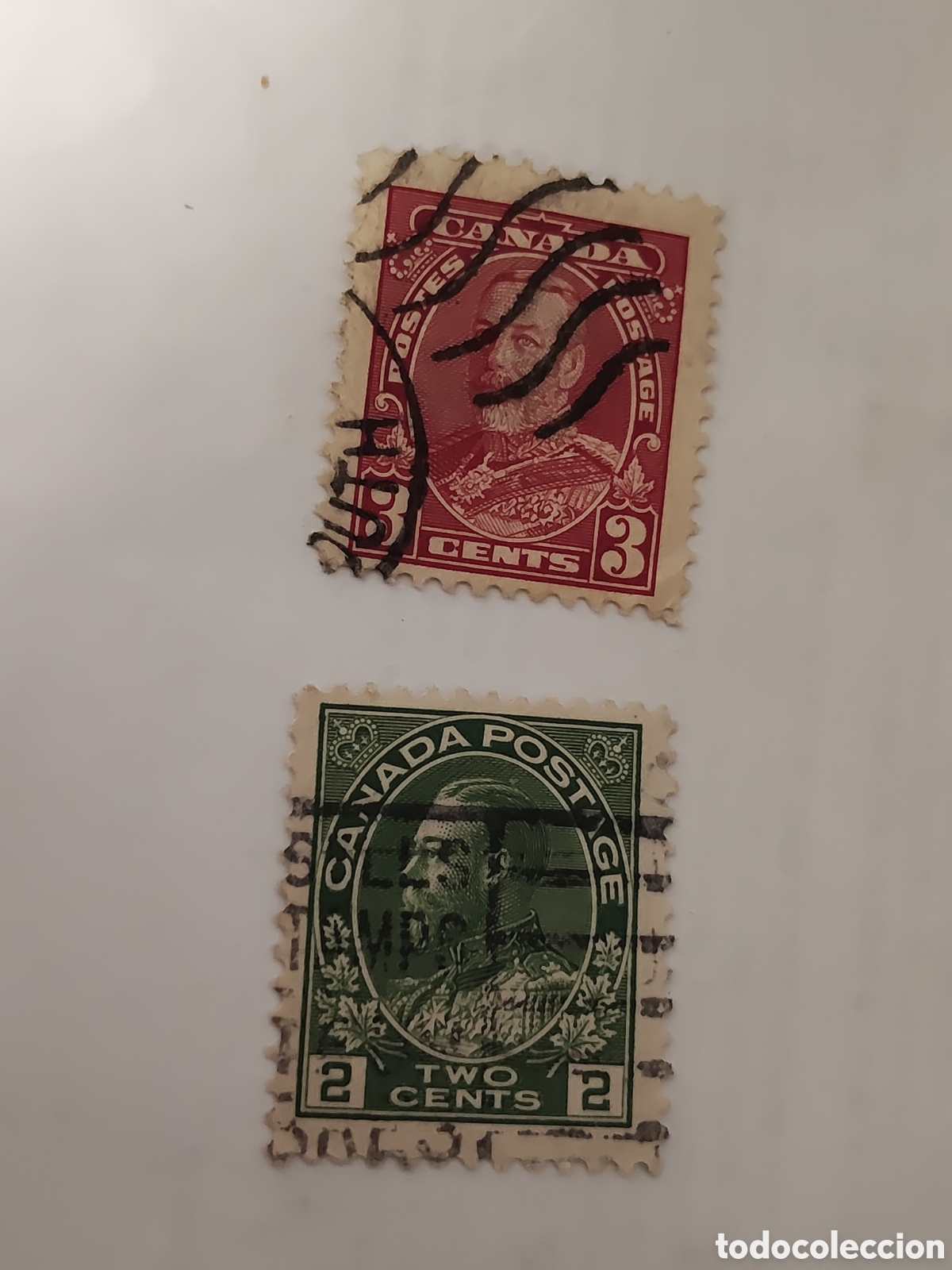 Sellos: 2 Sellos de Gran Breta&ntilde;a Rey Jorge V 1922-35 usado