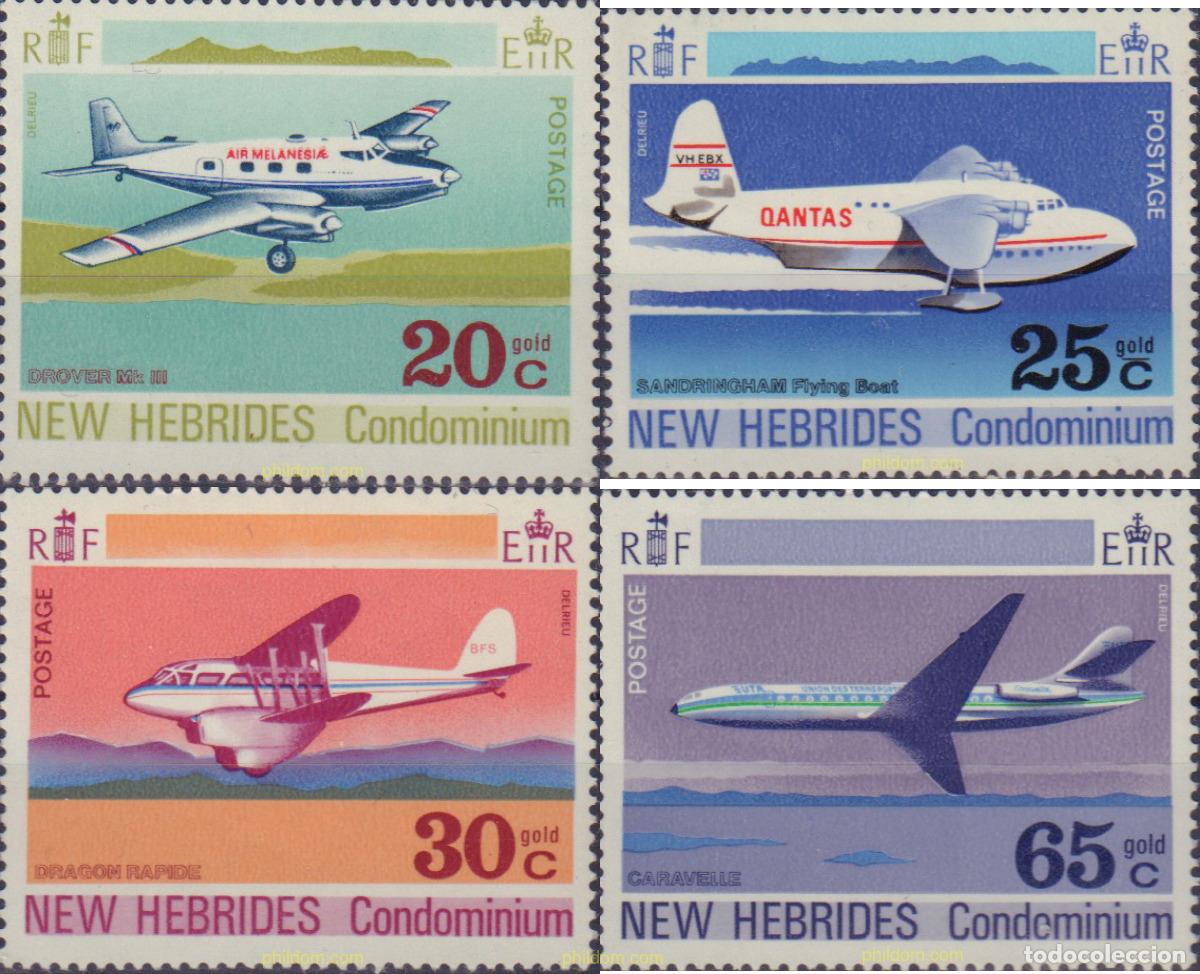 Sellos: 584707 MNH NUEVAS HEBRIDAS 1972 AVIACION