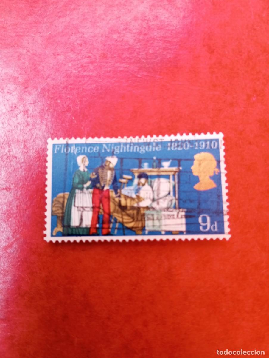Sellos: INGLATERRA, 1970, FLORENCE NIGHTINGALE, YT 587