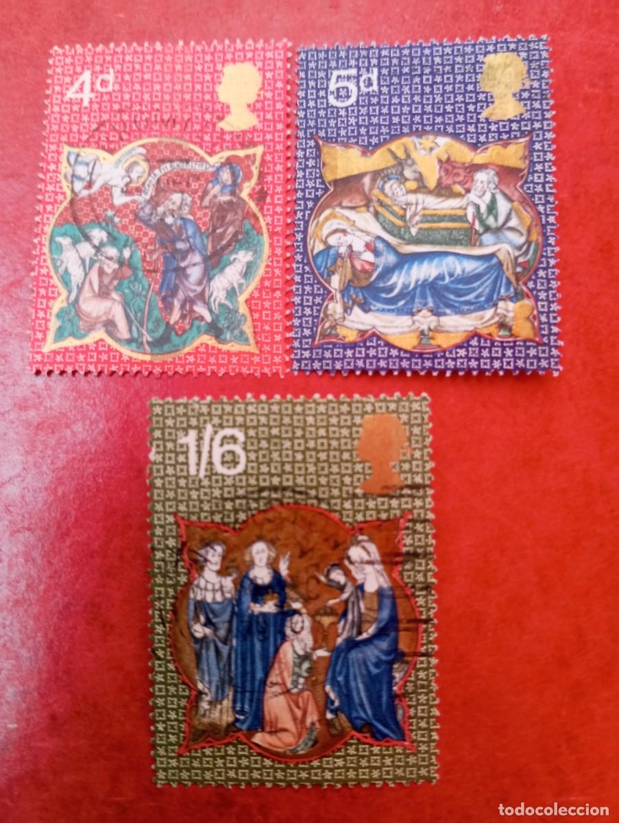Sellos: INGLATERRA, 1970, NAVIDAD, YT 602 /4
