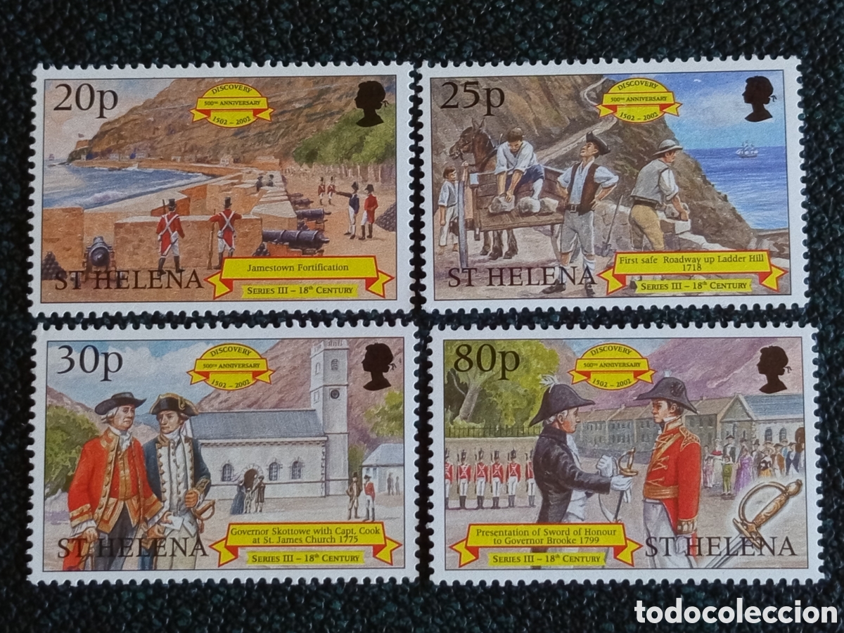 Sellos: &rdquo;Santa Elena 1999 500 aniversario descubrimiento Serie III siglo XVIII nuevo MNH&rdquo;