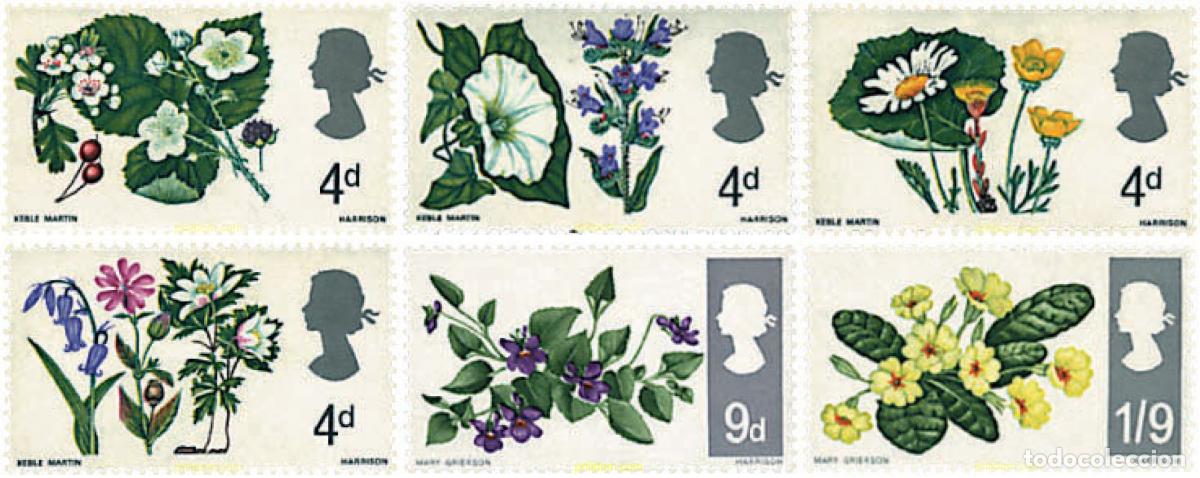 Sellos: 91296 MNH GRAN BRETA&Ntilde;A 1967 FLORES