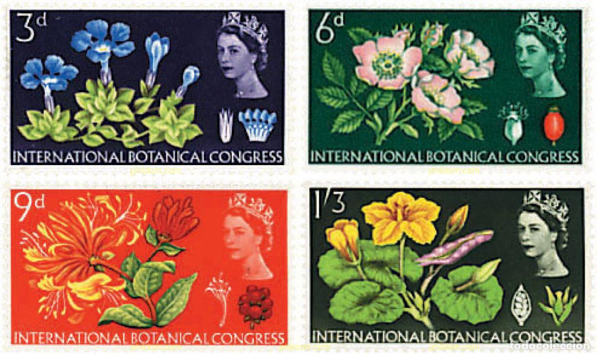 Sellos: 267120 MNH GRAN BRETA&Ntilde;A 1964 10 CONGRESO INTERNACIONAL BOTANICO