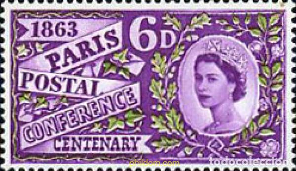 Sellos: 141813 MNH GRAN BRETA&Ntilde;A 1963 CENTENARIO DE LA PRIMERA CONFERENCIA POSTAL INTERNACIONAL
