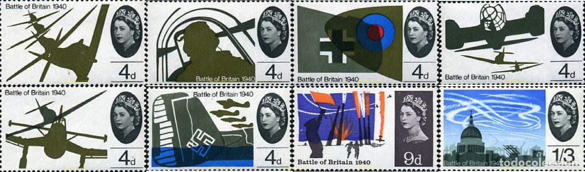 Sellos: 141914 MNH GRAN BRETA&Ntilde;A 1965 25 ANIVERSARIO DE LA BATALLA DE INGLATERRA