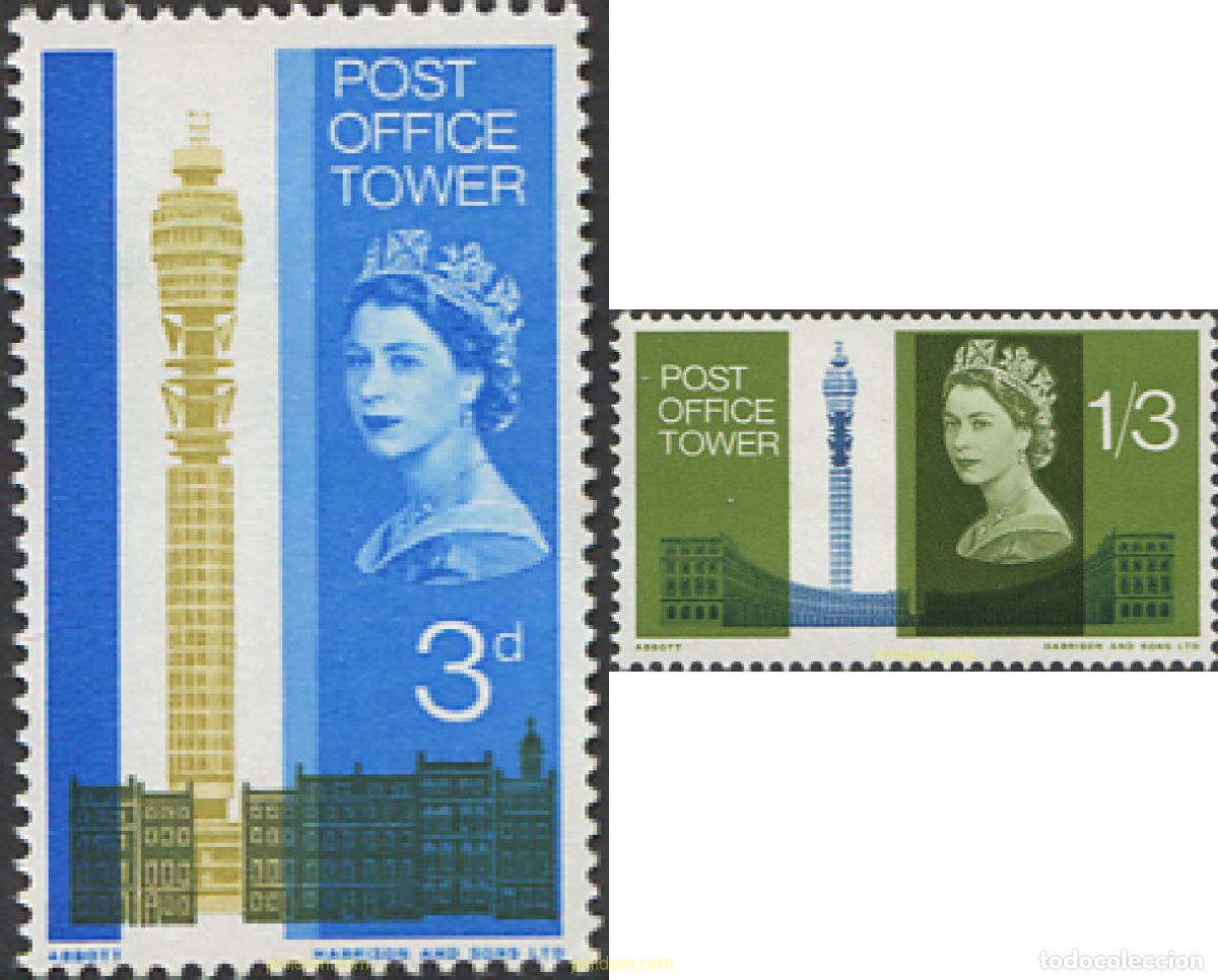 Sellos: 141927 MNH GRAN BRETA&Ntilde;A 1965 INAUGURACION DE LA TORRE DE CORREOS EN LONDRES