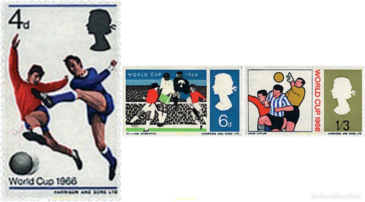 Sellos: 66093 MNH GRAN BRETA&Ntilde;A 1966 COPA DEL MUNDO DE FUTBOL. INGLATERRA-66