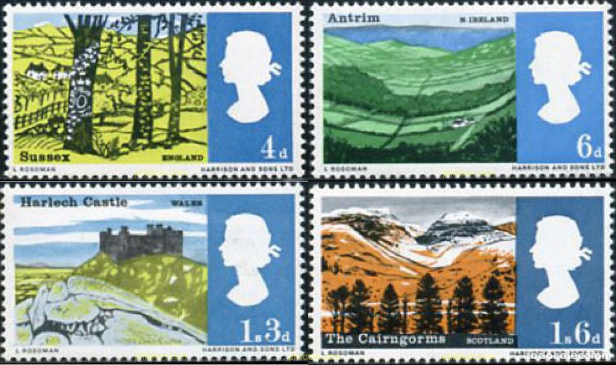 Sellos: 141965 MNH GRAN BRETA&Ntilde;A 1966 PAISAJES
