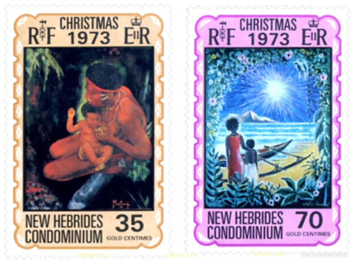 Sellos: 584712 MNH NUEVAS HEBRIDAS 1973 NAVIDAD