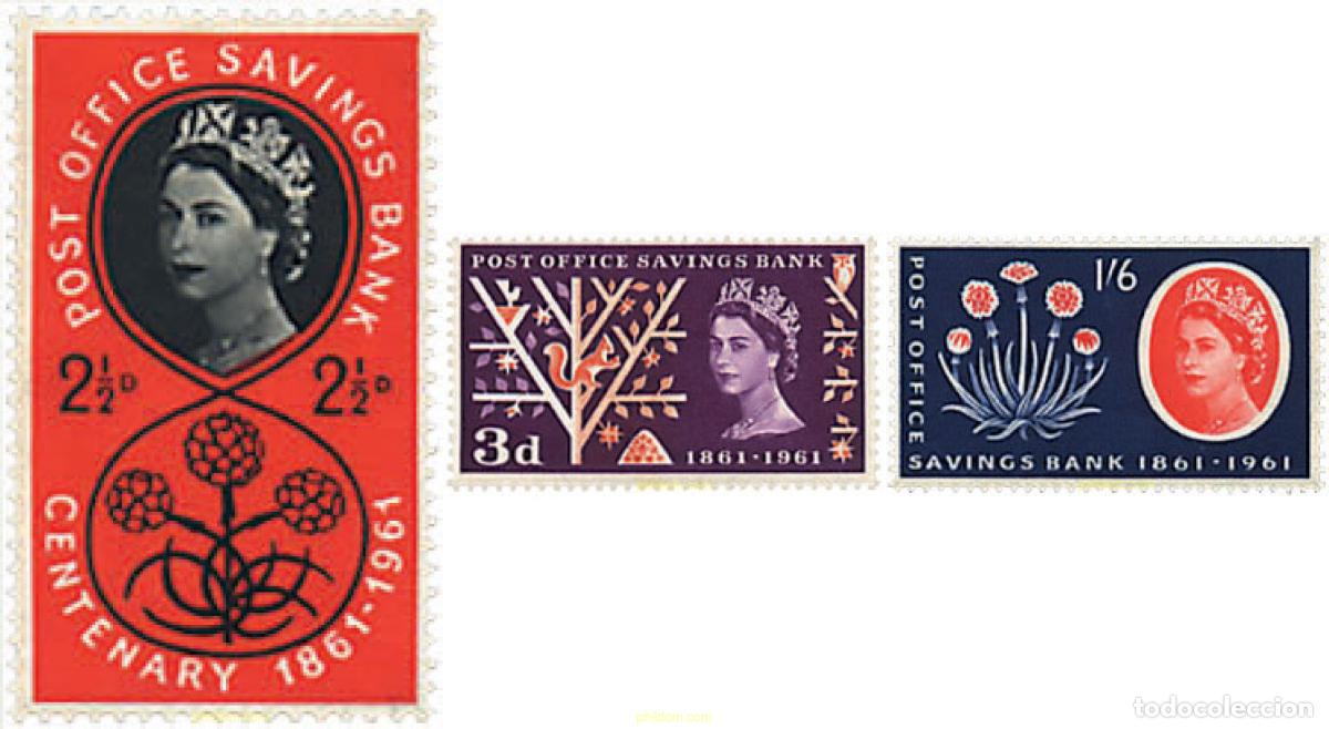 Sellos: 99037 MNH GRAN BRETA&Ntilde;A 1961 CENTENARIO DE LA CAJA POSTAL DE AHORROS