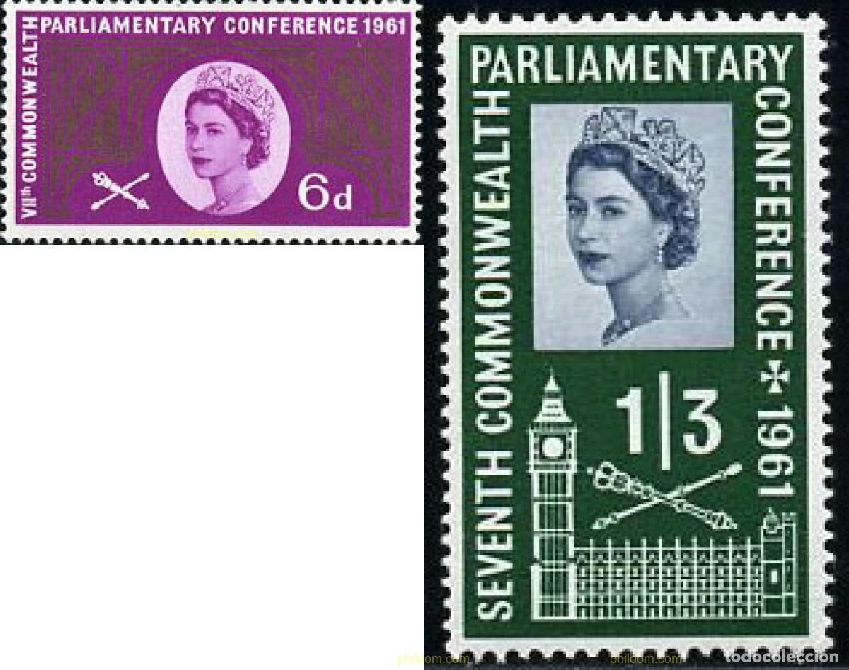 Sellos: 141810 MNH GRAN BRETA&Ntilde;A 1961 7 CONFERENCIA PARLAMENTARIA DE LA COMMONWEALTH