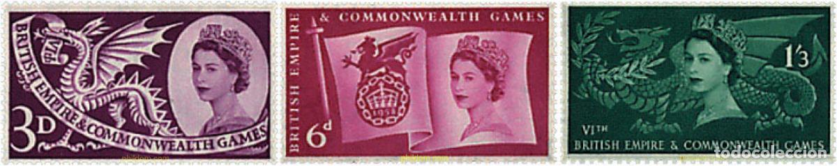 Sellos: 66090 MNH GRAN BRETA&Ntilde;A 1958 6 JUEGOS DEPORTIVOS DEL IMPERIO BRITANICO.