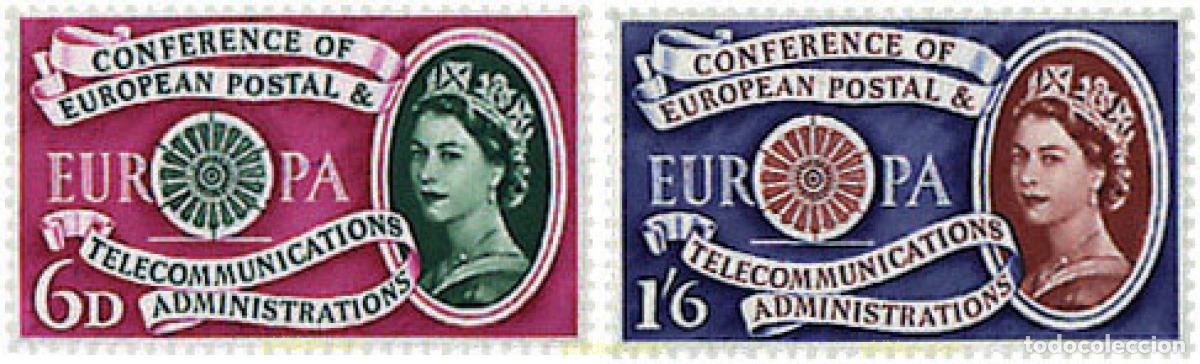 Sellos: 76963 MNH GRAN BRETA&Ntilde;A 1960 EUROPA CEPT. RUEDA CON 19 RADIOS