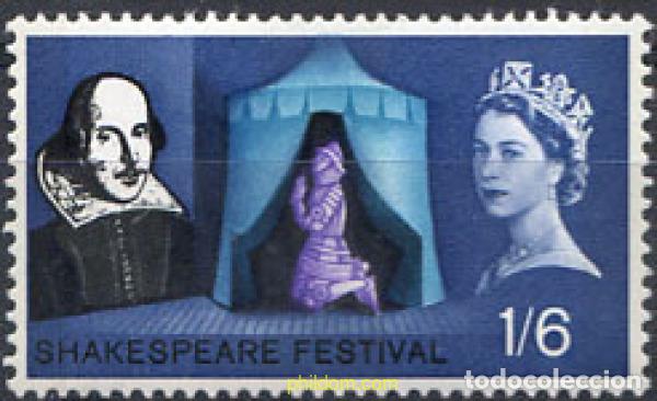 Sellos: 793748 MNH GRAN BRETA&Ntilde;A 1964 4 CENTEANRIO DEL NACIMIENTO DE WILLIAM SHAKESPEARE