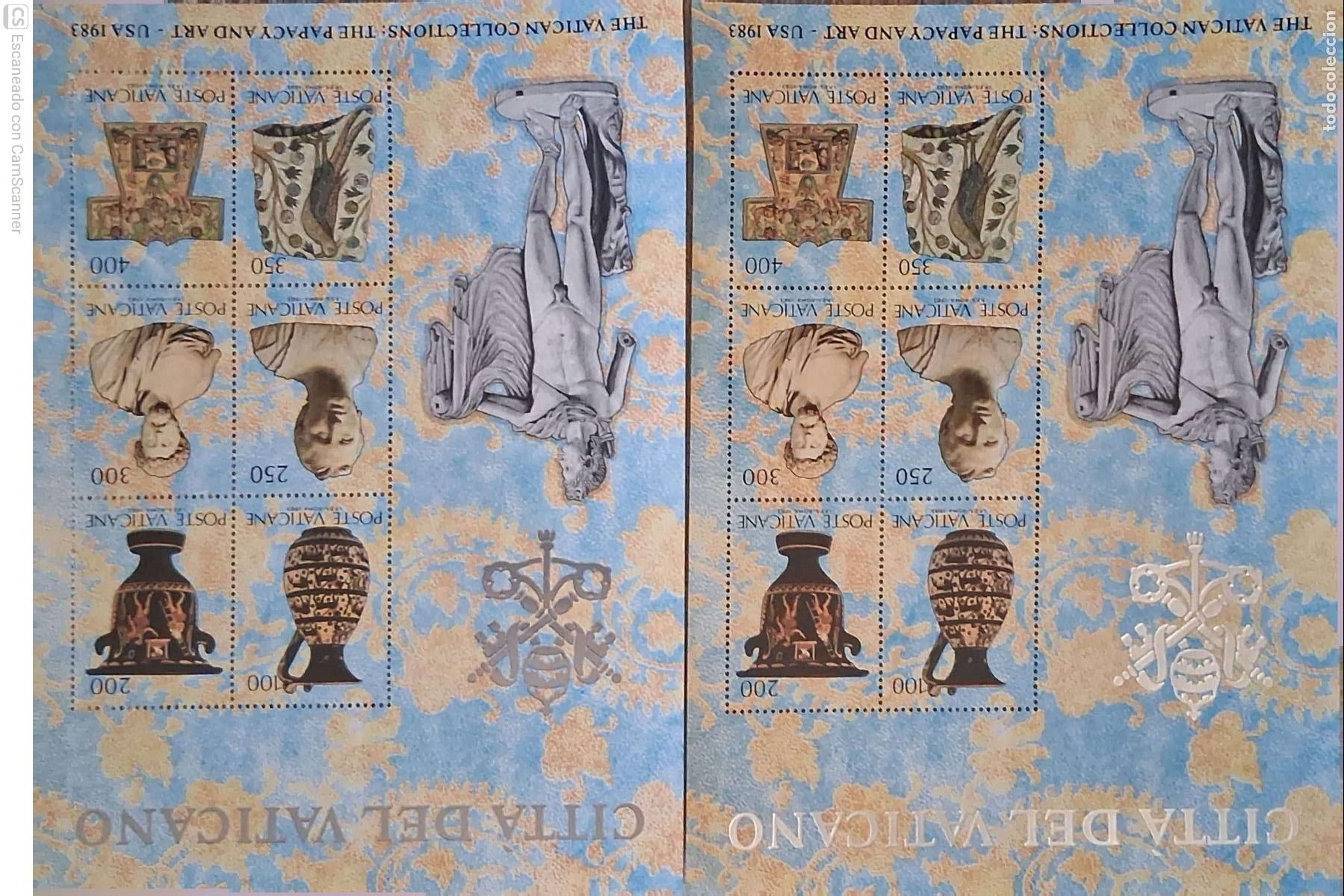 Sellos: LIQUIDACI&Oacute;N. 2 HB 5 Vaticano Colecciones de Arte en USA I. 1983 Sellos nuevos y numeraci&oacute;n Yvert.