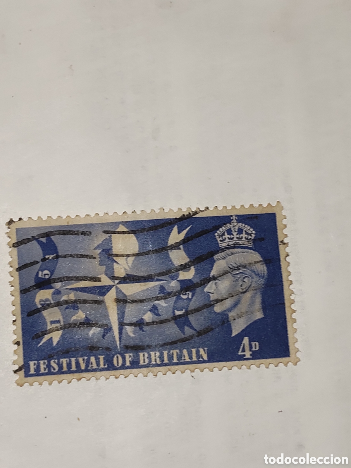 Sellos: Sello de Gran Breta&ntilde;a Conmemorativo del festival de Gran Breta&ntilde;a 1951 usado
