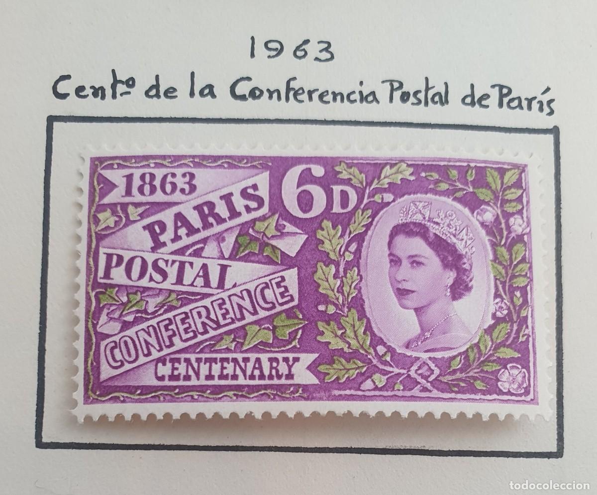 Sellos: SELLOS GRAN BRETA&Ntilde;A 1963. CENTENARIO CONFERENCIA POSTAL. NUEVOS CON CHARNELA
