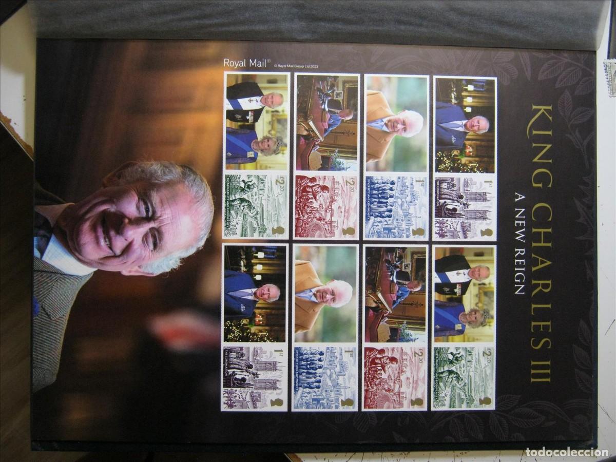 Francobolli: GRAN BRETA&Ntilde;A 2023 CARLOS III UN NUEVO REINO GRAN HOJA HB MNH** SIN CHARNELA LUJO!!!