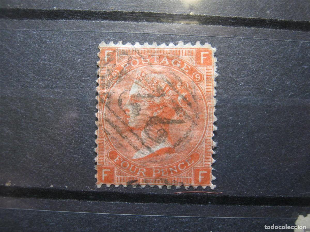 Sellos: GRAN BRETA&Ntilde;A REINA VICTORIA 1865 YVERT 32 PLANCHA 9 USADO PERFECTO.