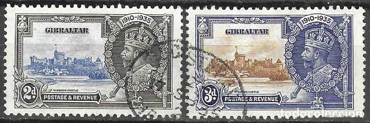 Sellos: SELLOS USADOS DE GIBRALTAR 1935, YT 95/ 96