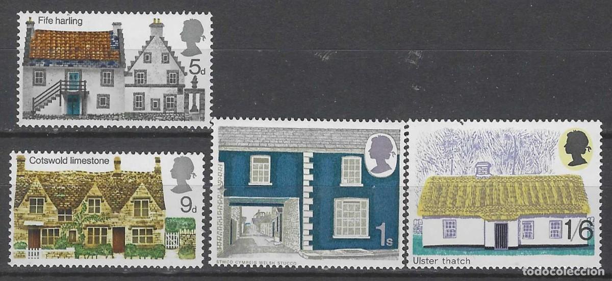 Sellos: GRAN BRETA&Ntilde;A 1970 - ARQUITECTURA RURAL, S.COMPLETA - MNH**