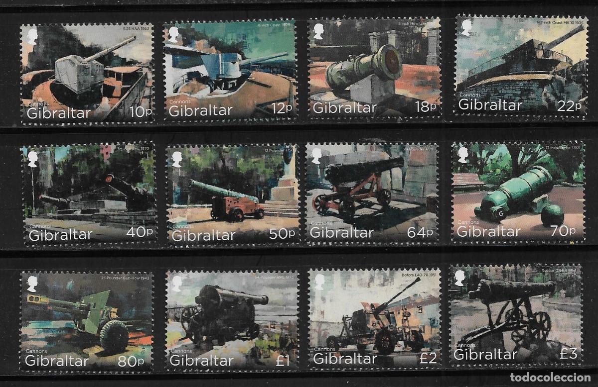 Sellos: GIBRALTAR 2018, Mi. 1842/53 - CA&Ntilde;ONES. MNH.