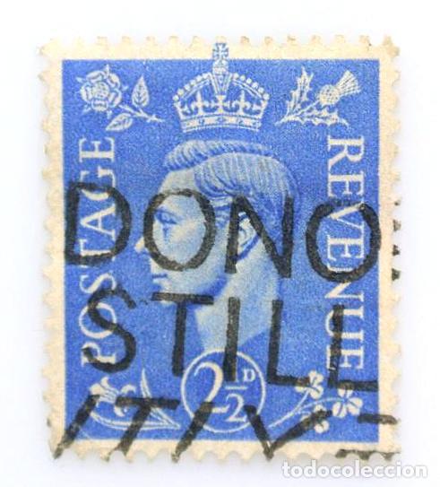 Briefmarken: Sello postal GRAN BRETA&Ntilde;A 1942 , 2 y 1/2 penique, Rey George VI (Rey Jorge VI), Impreso DONO STILL