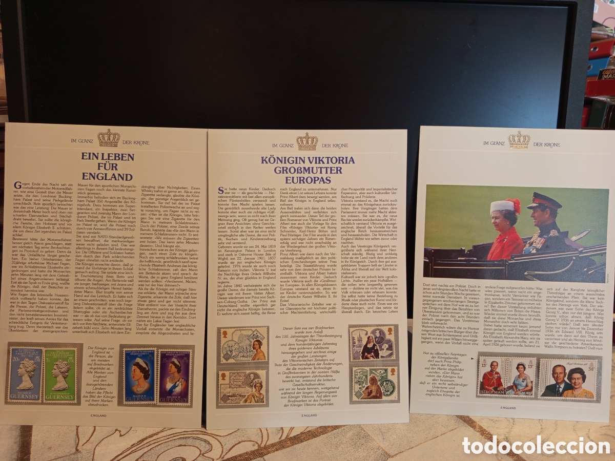 Sellos: &rdquo;Colecci&oacute;n Im Glanz der Krone - Monarqu&iacute;a Brit&aacute;nica - 3 p&aacute;ginas con sellos&rdquo;
