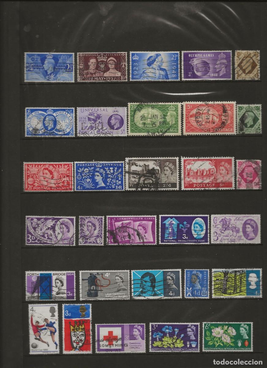 Sellos: ROYAUME-UNI - LOT DE TIMBRES SUR PAGE D'ALBUM