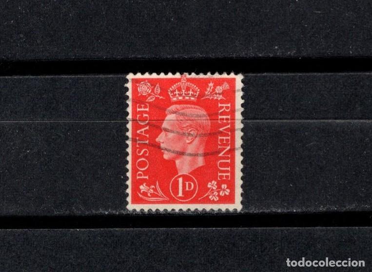 Sellos: Sello usado. Rey Jorge VI. Sello de 1 penique. 1937. Yvert 210.