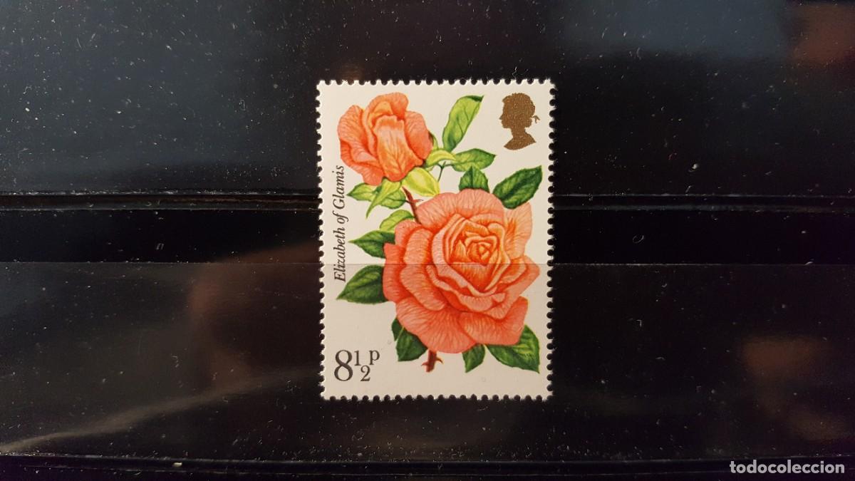 Sellos: Sello nuevo . Centenario National Rose Society. Elizabeth de Glami. 30 Junio 1976. YVERT. 795.