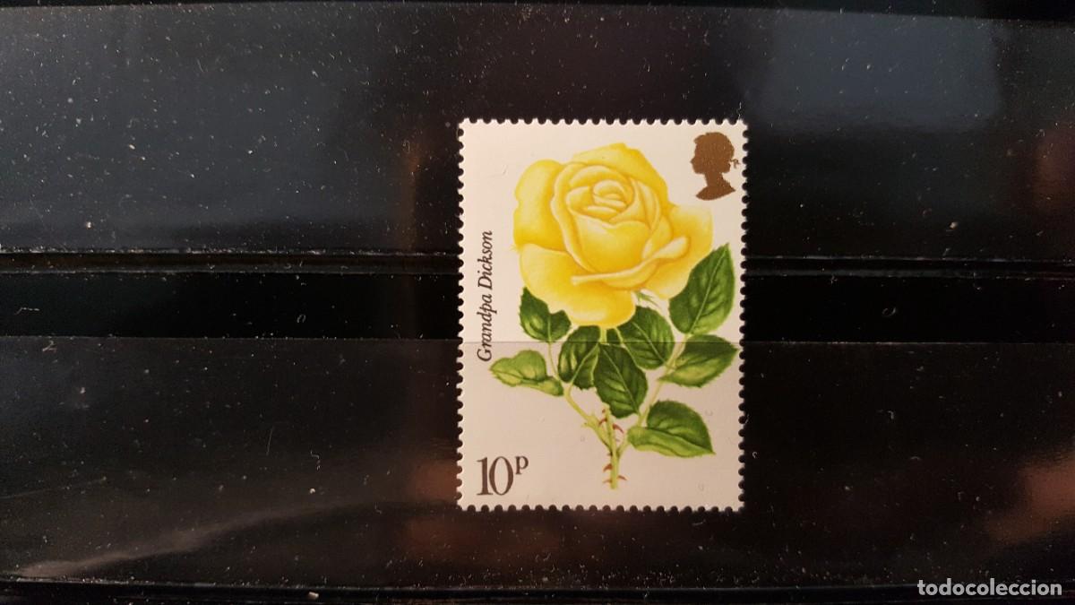 Sellos: Sello nuevo. Centenario National Rose Society. Abuelo Dickson 30 de Junio de 1976. YVERT. 796.