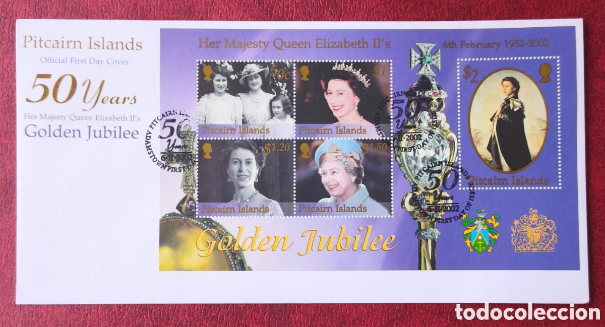 Sellos: Islas Pitcairn. 2002. Jubileo de la reina Isabel