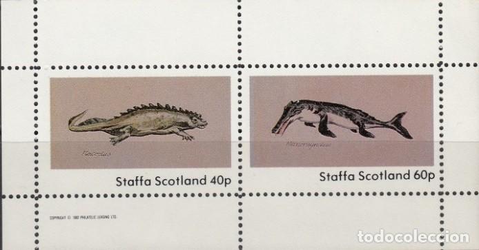 Sellos: GB LOCAL STAFFA 1982 SHEET MNH ANIMALES PREHISTORICOS PREHISTORIC ANIMALS ANIMAUX PREHISTORIQUES