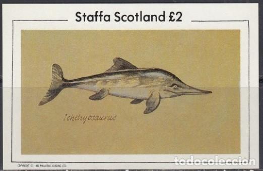 Sellos: GB LOCAL STAFFA 1982 SHEET MNH ANIMALES PREHISTORICOS PREHISTORIC ANIMALS ANIMAUX PREHISTORIQUES