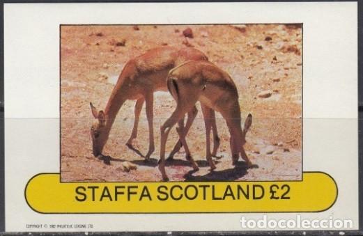 Sellos: GB LOCAL STAFFA 1982 SHEET MNH FAUNA MAMIFEROS GAZELLE WILDLIFE GAZELLES GAZZELLE GAZELAS GACELAS