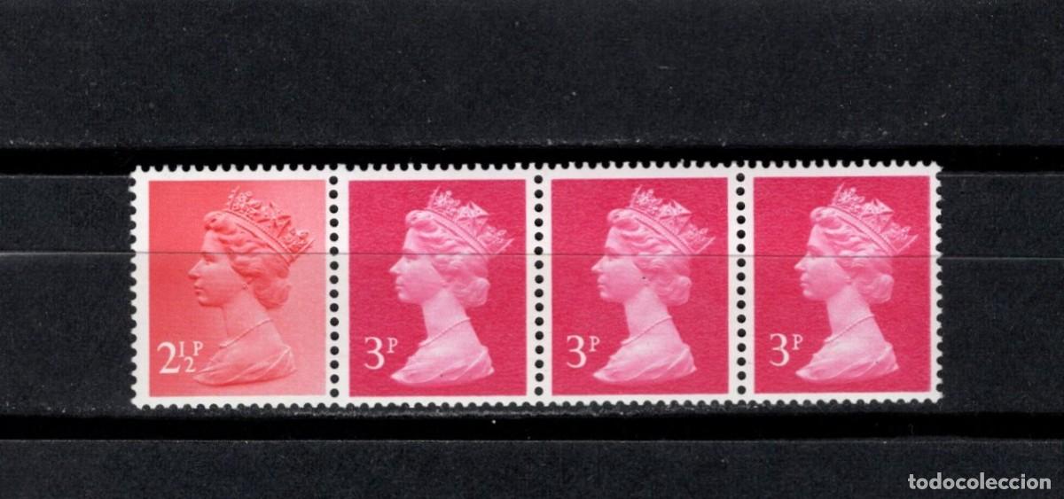 Sellos: Sellos nuevos. Isabel II. Tira de 4 sellos. 1971.