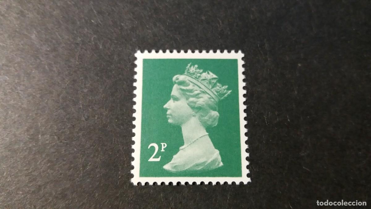Sellos: Sello nuevo. Isabel II. 2 peniques. 10 de Octubre de 1979. YVERT- 608a.