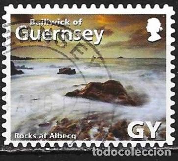 Sellos: Guernsey 2008 - Mi 1199 - YT 1209 - Paisaje costero : Las rocas de Albecq