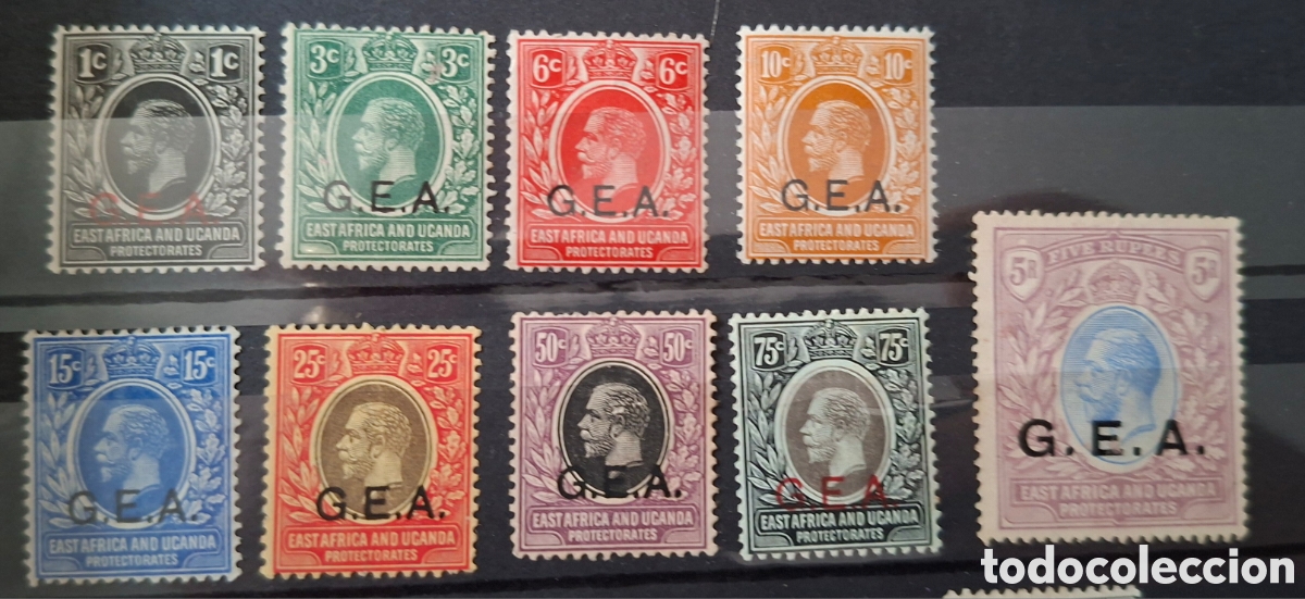 Sellos: Colonias Brit&aacute;nicas Tanganika sobrecarga G.E.A Nuevos* MH