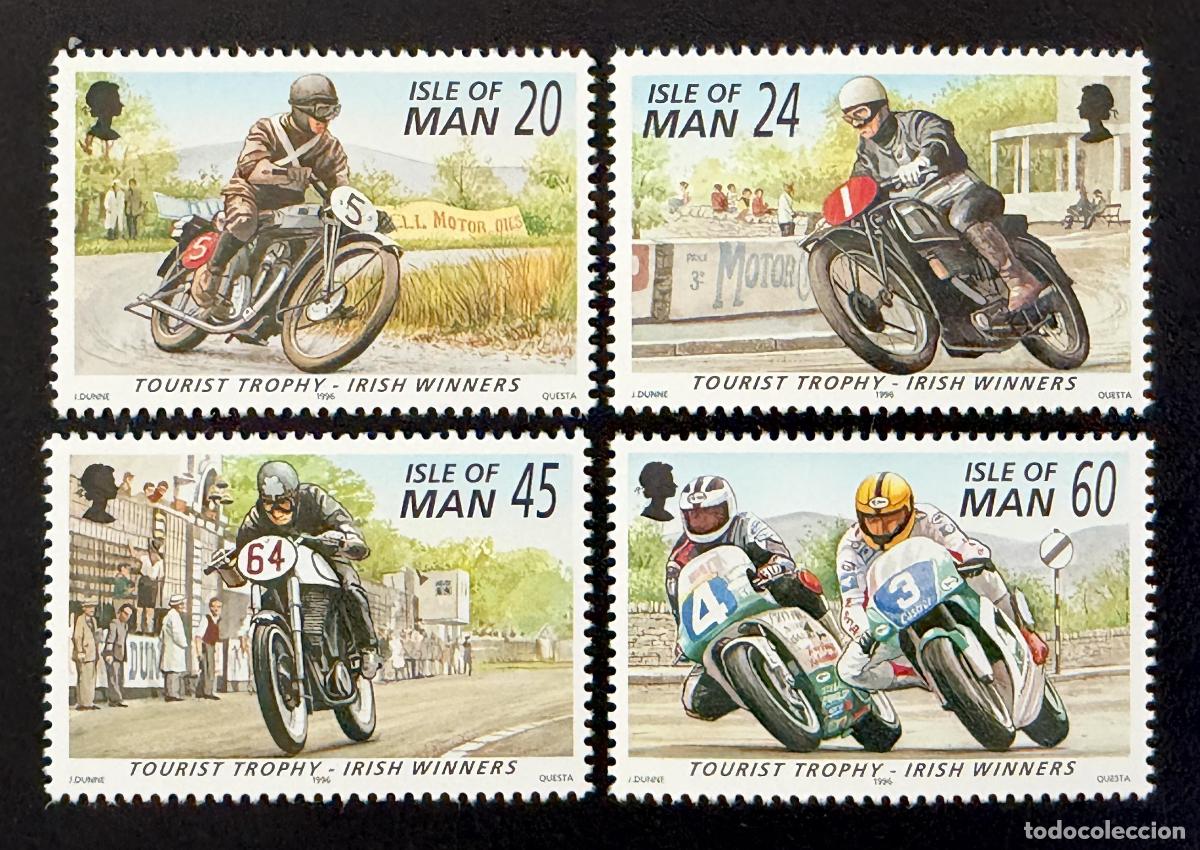 Briefmarken: Isla de Man 1996 Mi. 679-682 emisi&oacute;n conjunta Tourist Trophy moto