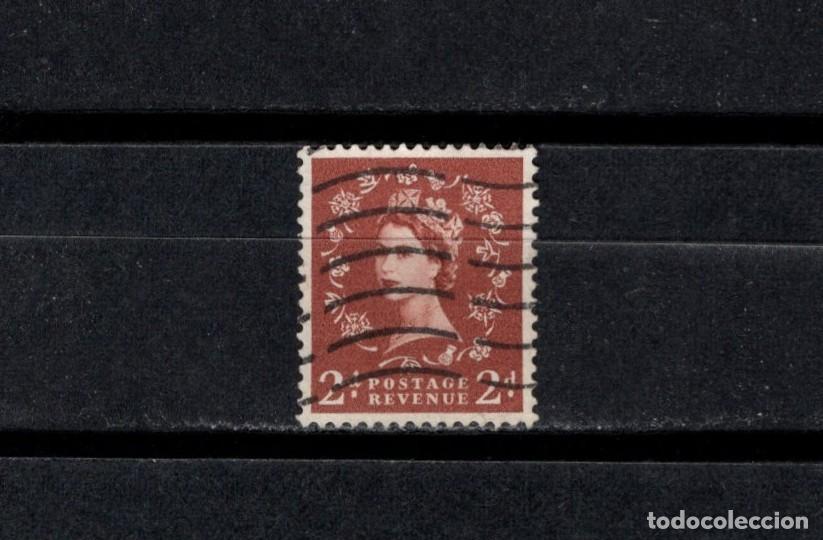 Sellos: Sello usado. Isabel II. Sello de 1 penique y medio. 1953 agosto. Yvert 264.