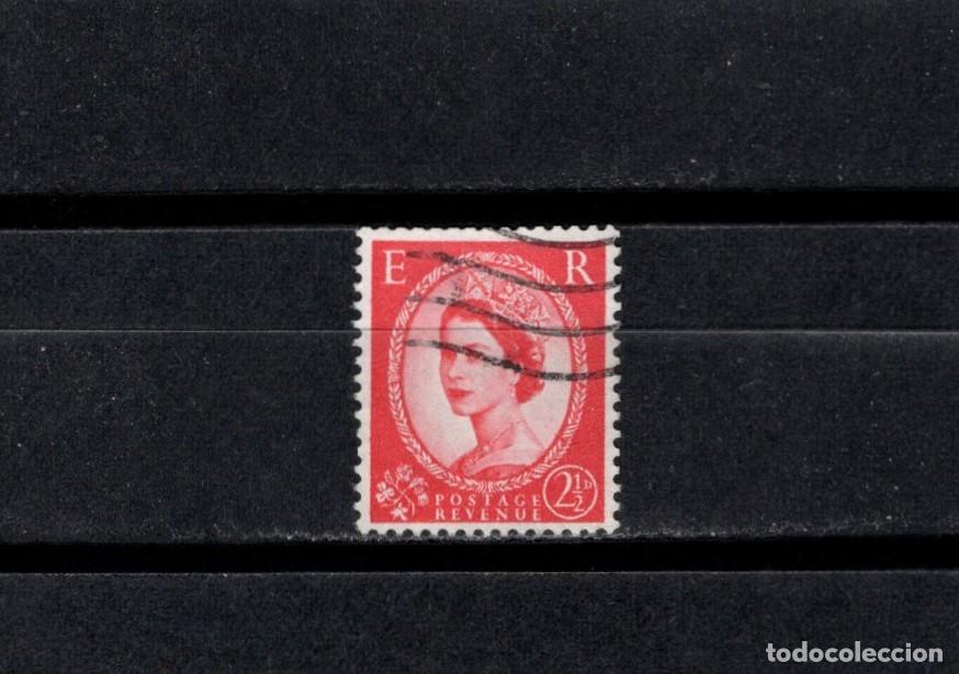 Sellos: Sello usado. Isabel II. Sello de 2 peniques y medio. 1953 noviembre. Yvert 266.