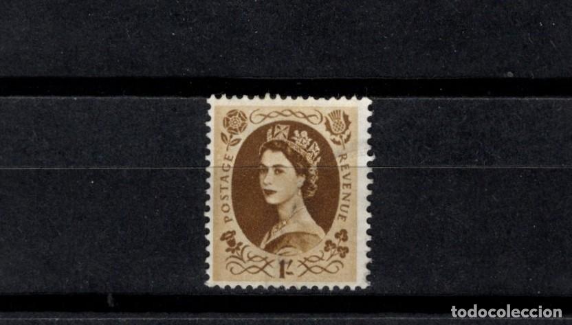 Sellos: Sello usado. Isabel II. Sello de 1 libra. 1953 julio. Yvert 276.