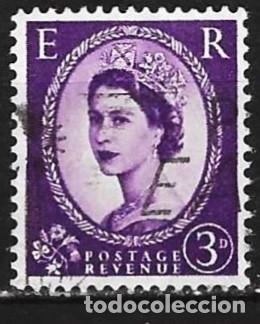 Sellos: Gran Breta&ntilde;a 1954 - Mi 262X - YT 267 - Reina Isabel II