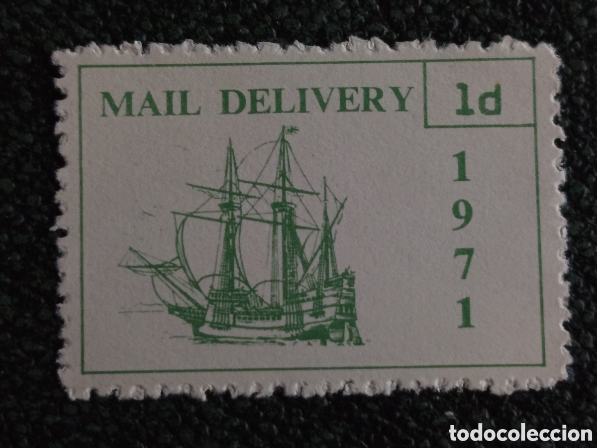 Sellos: Gran Breta&ntilde;a 1971 Huelga Postal Mail Delivery 1d Barco - Sello Local / Strike MNH